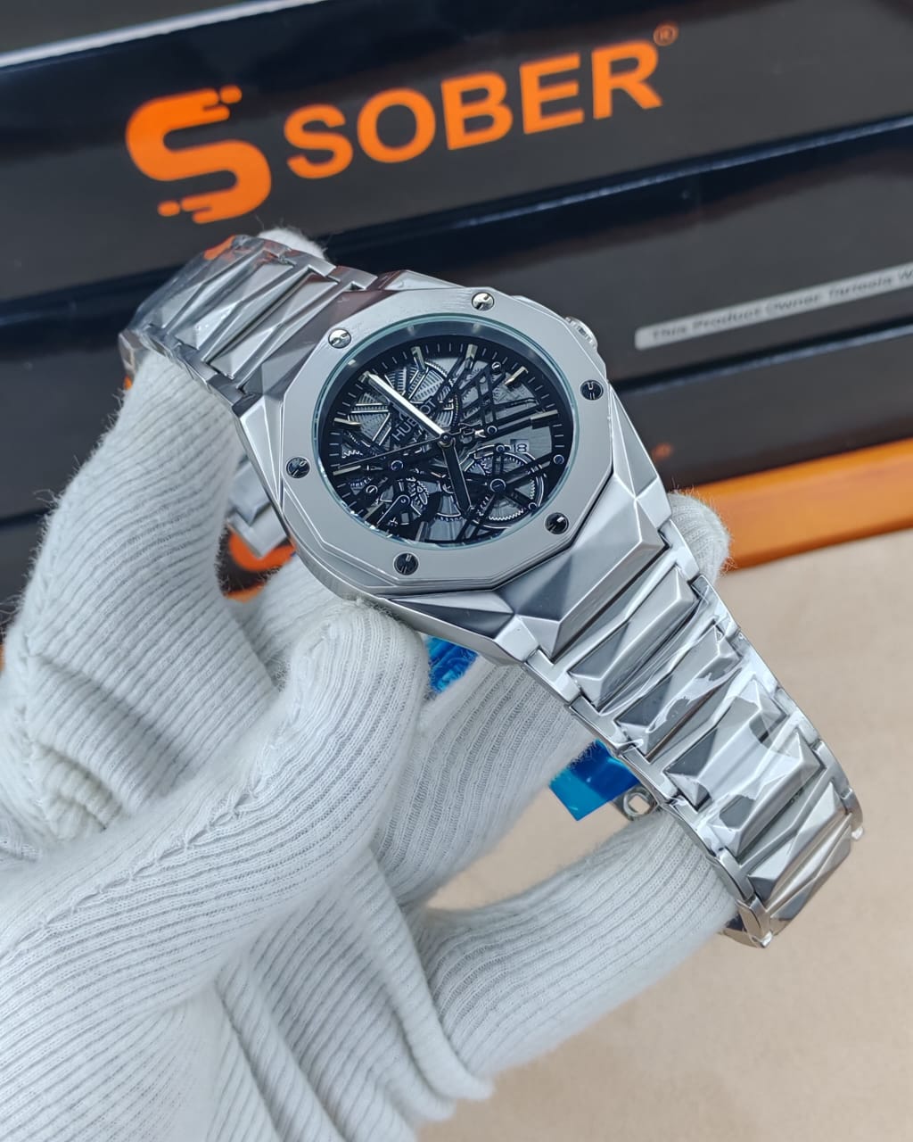 Hublot Gang Sang Spider Black Dail Silver Edition AA Grade - Image 3