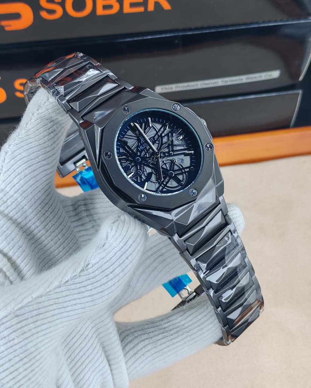 Hublot Gang Sang Spider Black Dail Silver Edition AA Grade - Image 4